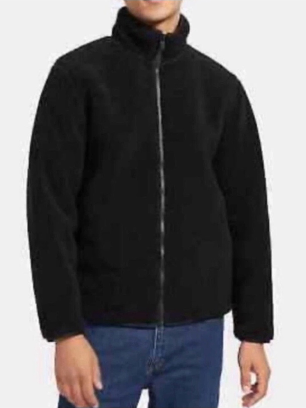 Theory Classon Fleece Full Zip Men’s Black Jacket Size XXL